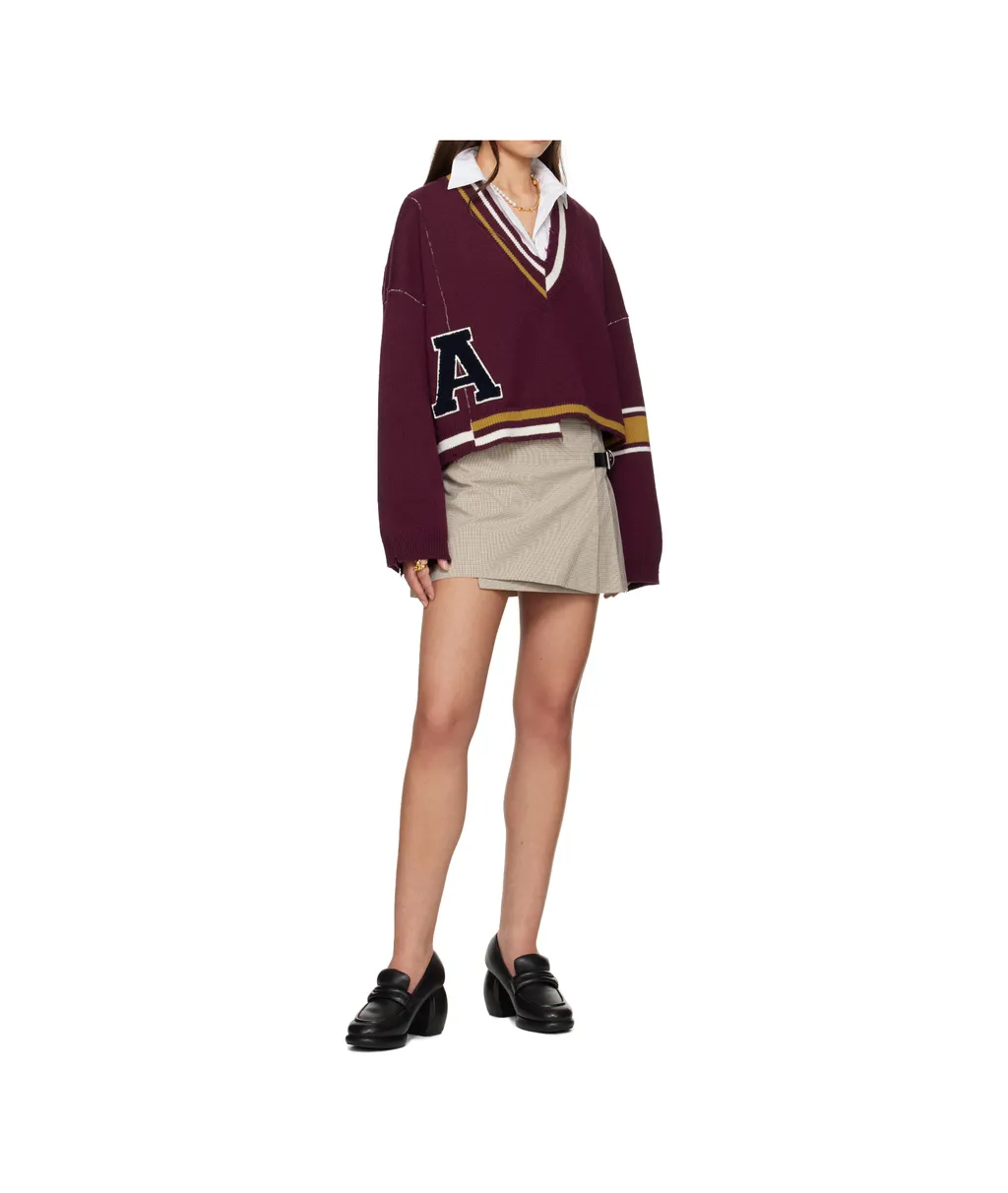 Checkered Belted Miniskirt