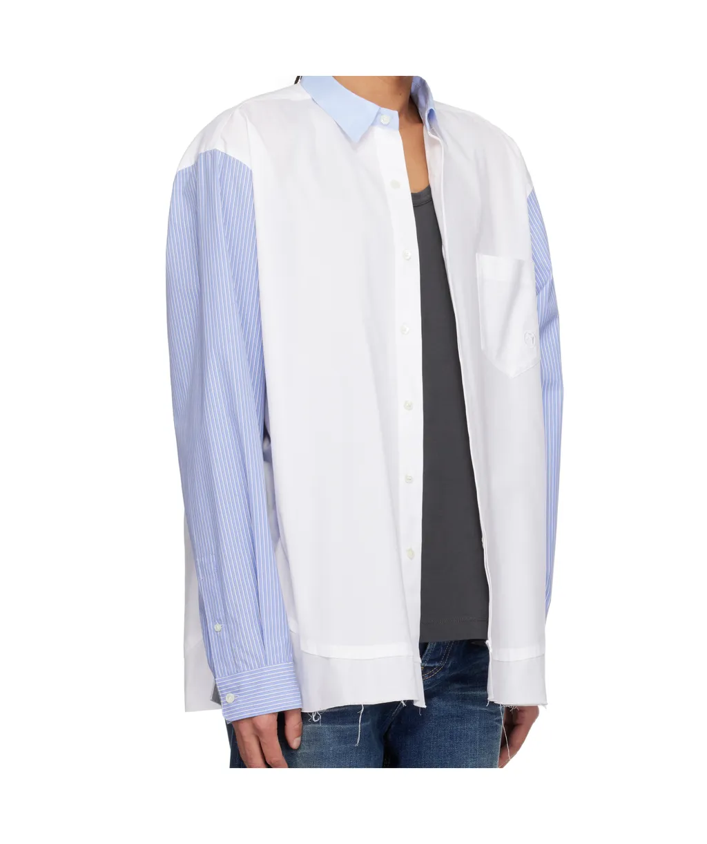Striped-Panel Shirt