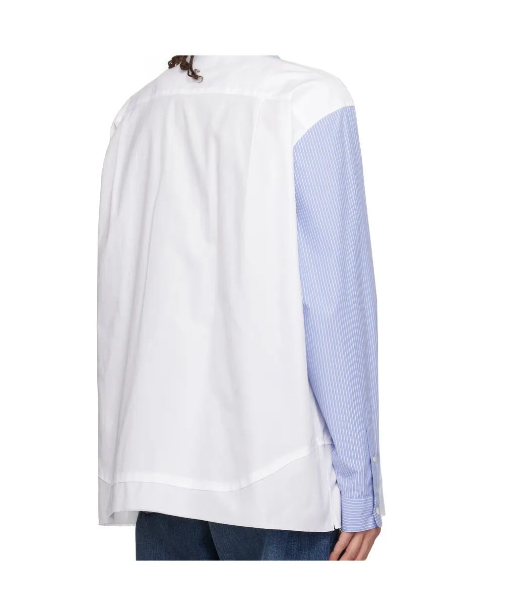 Striped-Panel Shirt