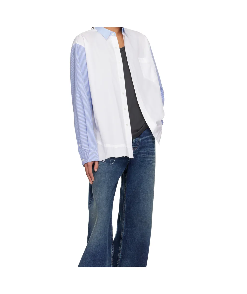 Striped-Panel Shirt