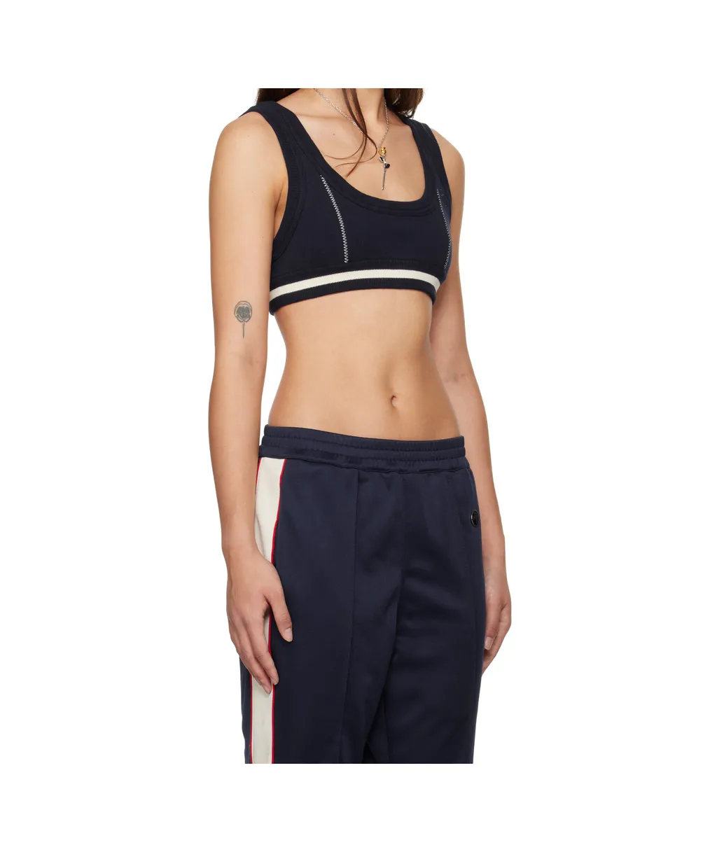 Contrast Stitch Knitted Top