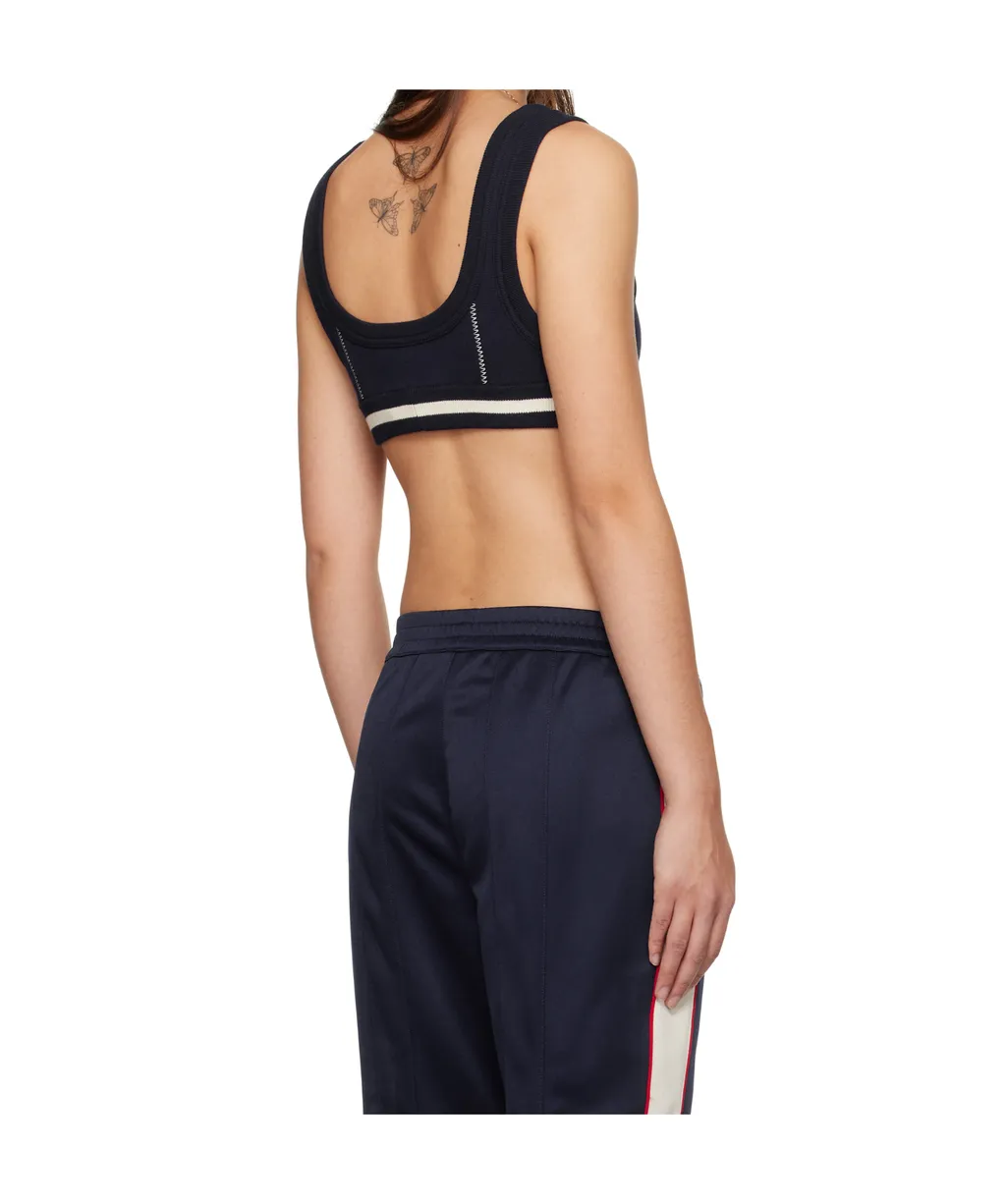Contrast Stitch Knitted Top