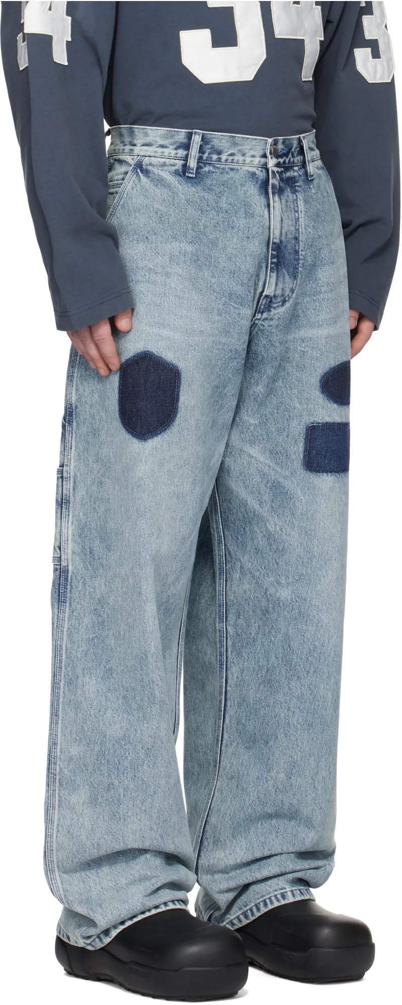 Cotton Straight-Leg Jeans