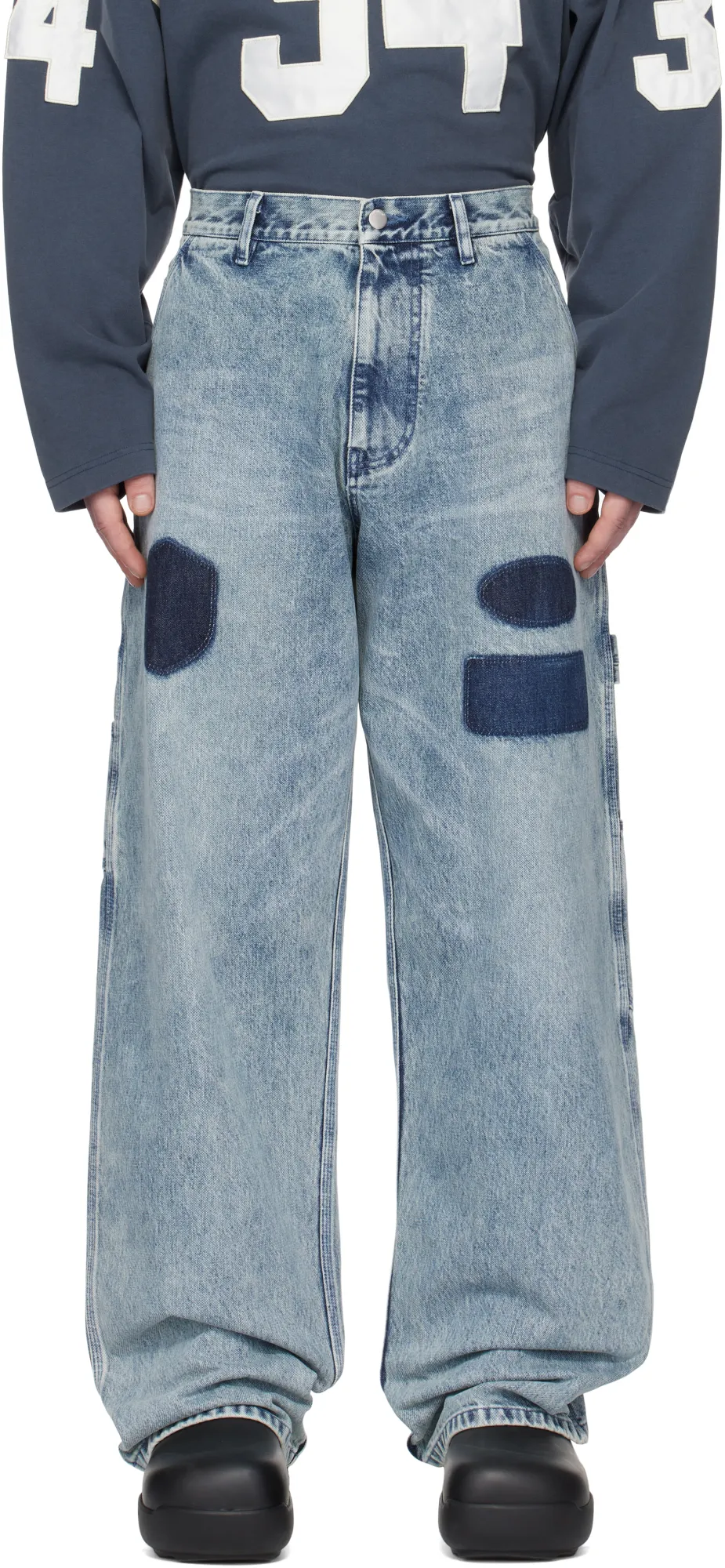 Cotton Straight-Leg Jeans