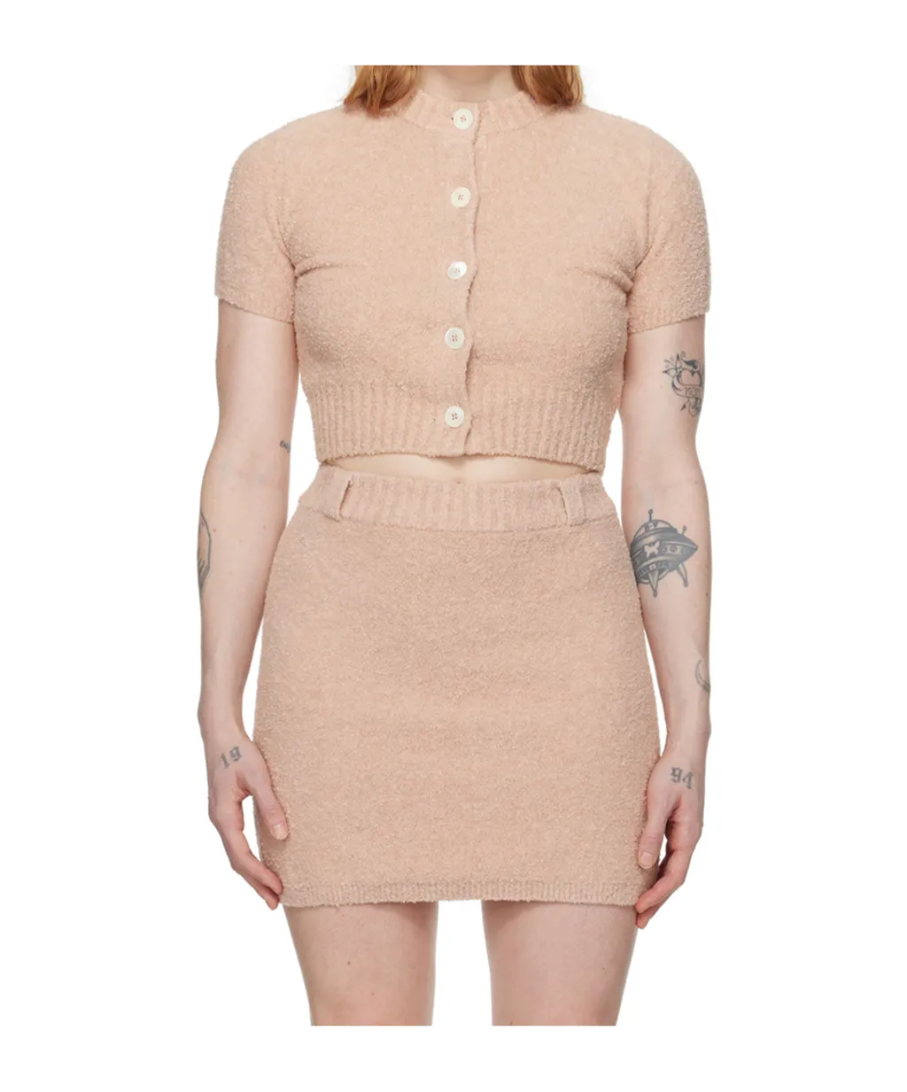 Button Short Knitted Cardigan