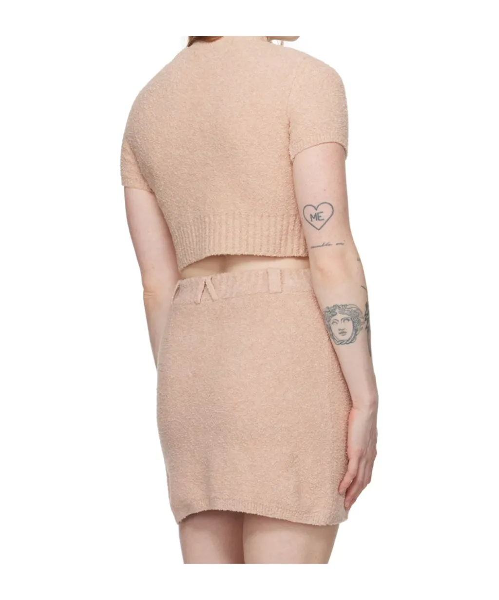 Button Short Knitted Cardigan