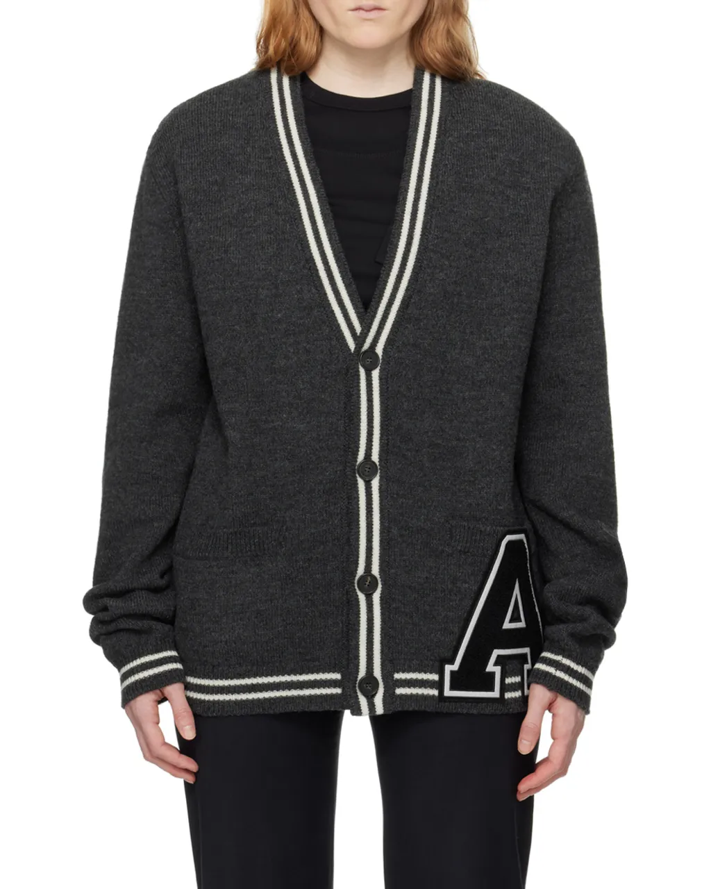 Varsity Letter Wool Cardigan