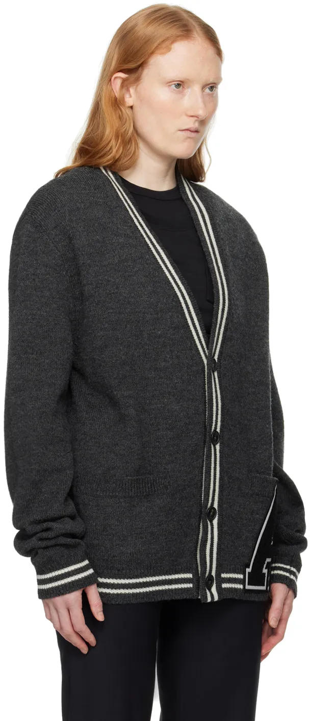 Varsity Letter Wool Cardigan