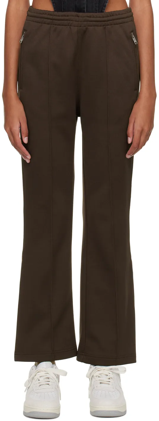 Pintuck Slit-Detail Track Pants
