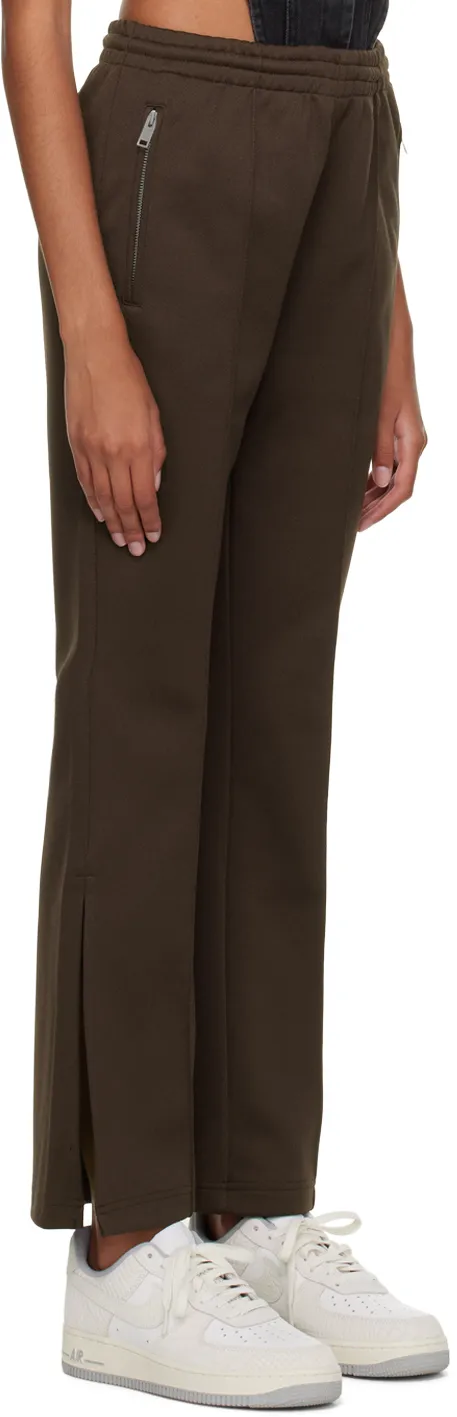 Pintuck Slit-Detail Track Pants