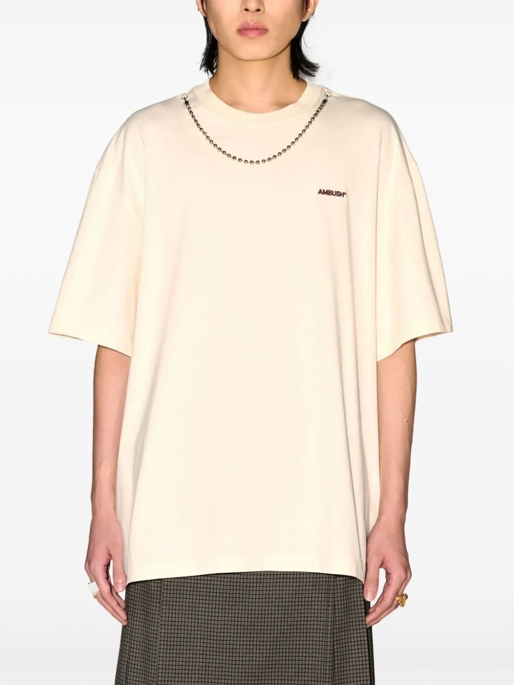 Ball-Chain Crewneck T-Shirt