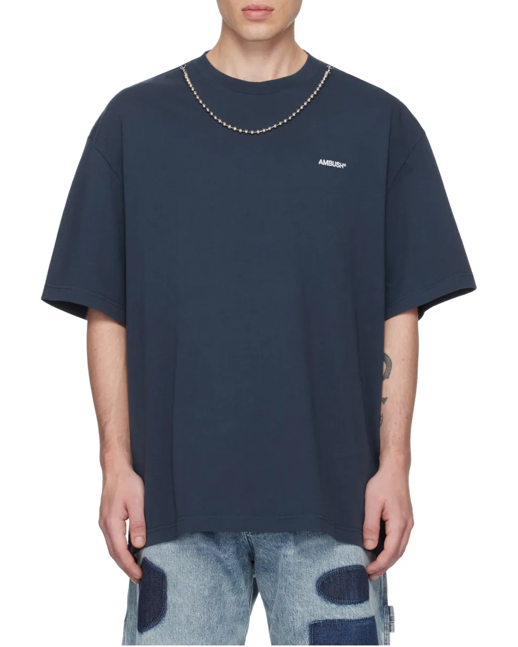 Ball-Chain Crewneck T-Shirt