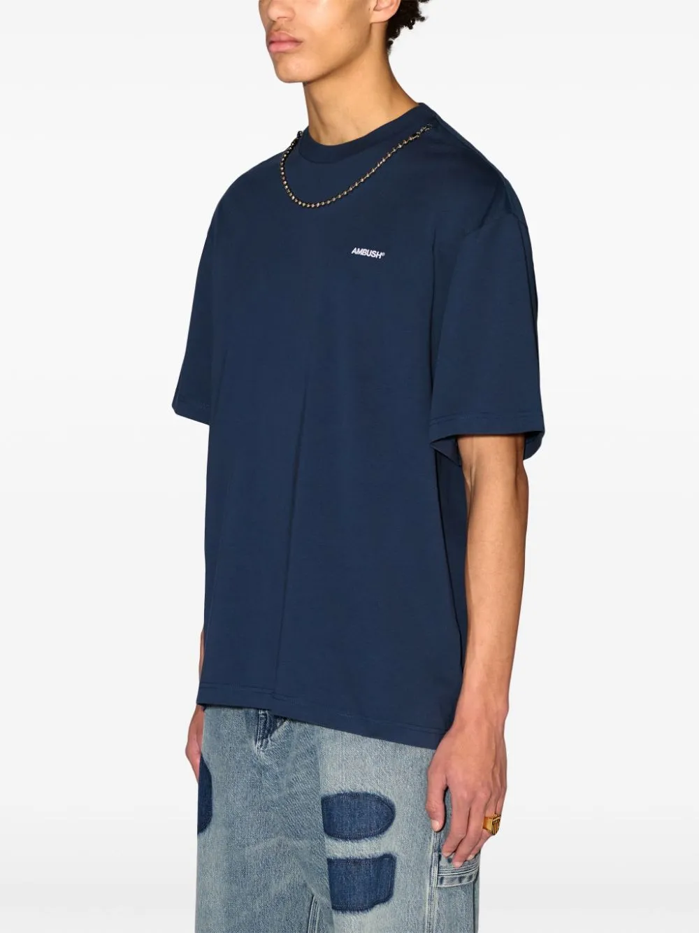 Ball-Chain Crewneck T-Shirt