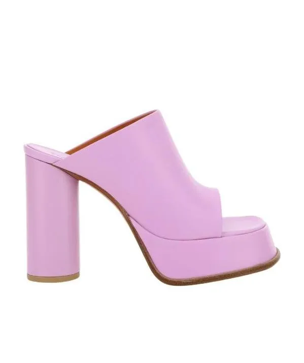 Open-Toe Heeled Slides