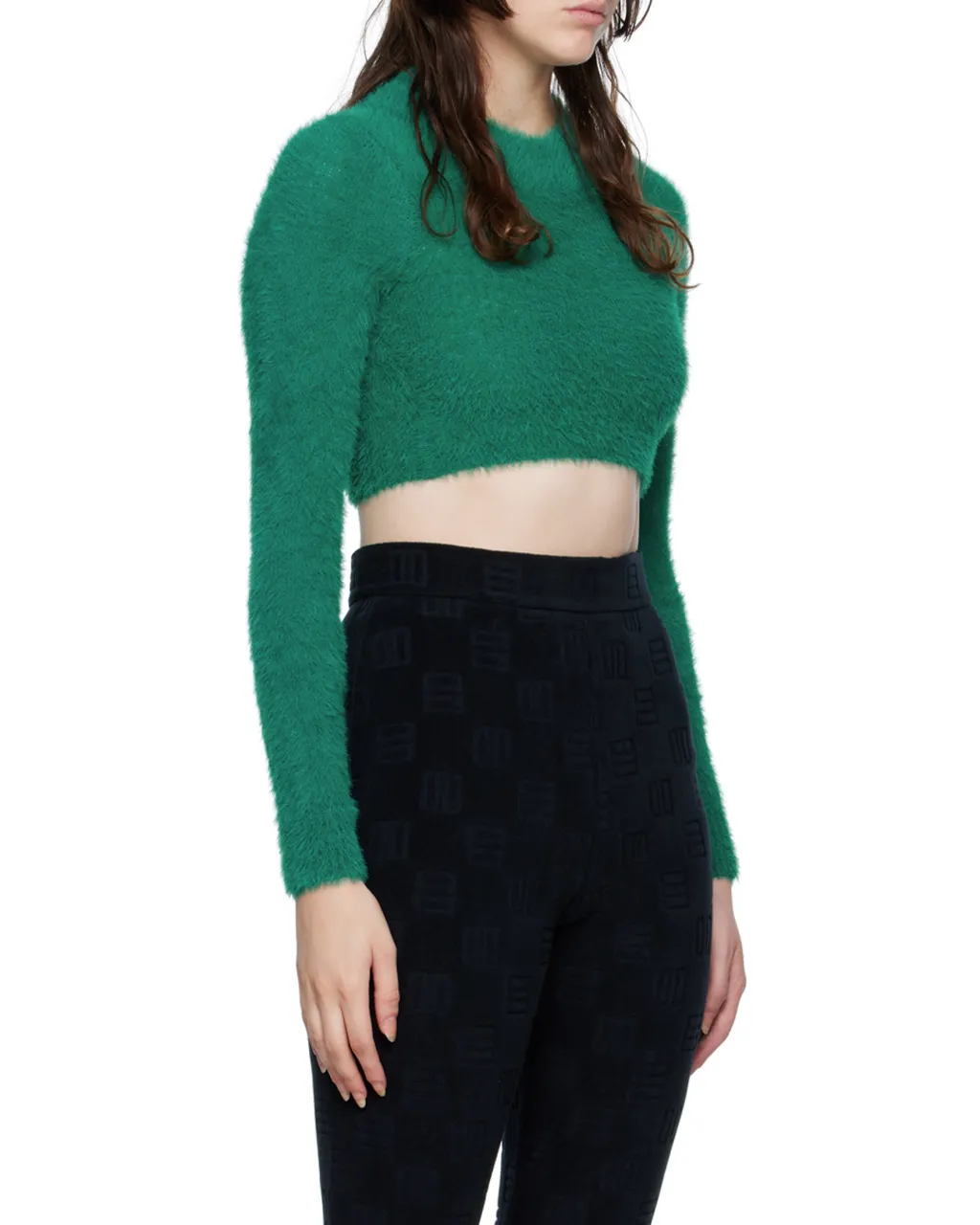 Crop Fur Turtle Neck