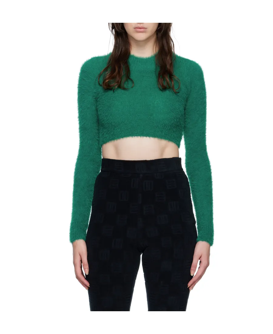 Crop Fur Turtle Neck