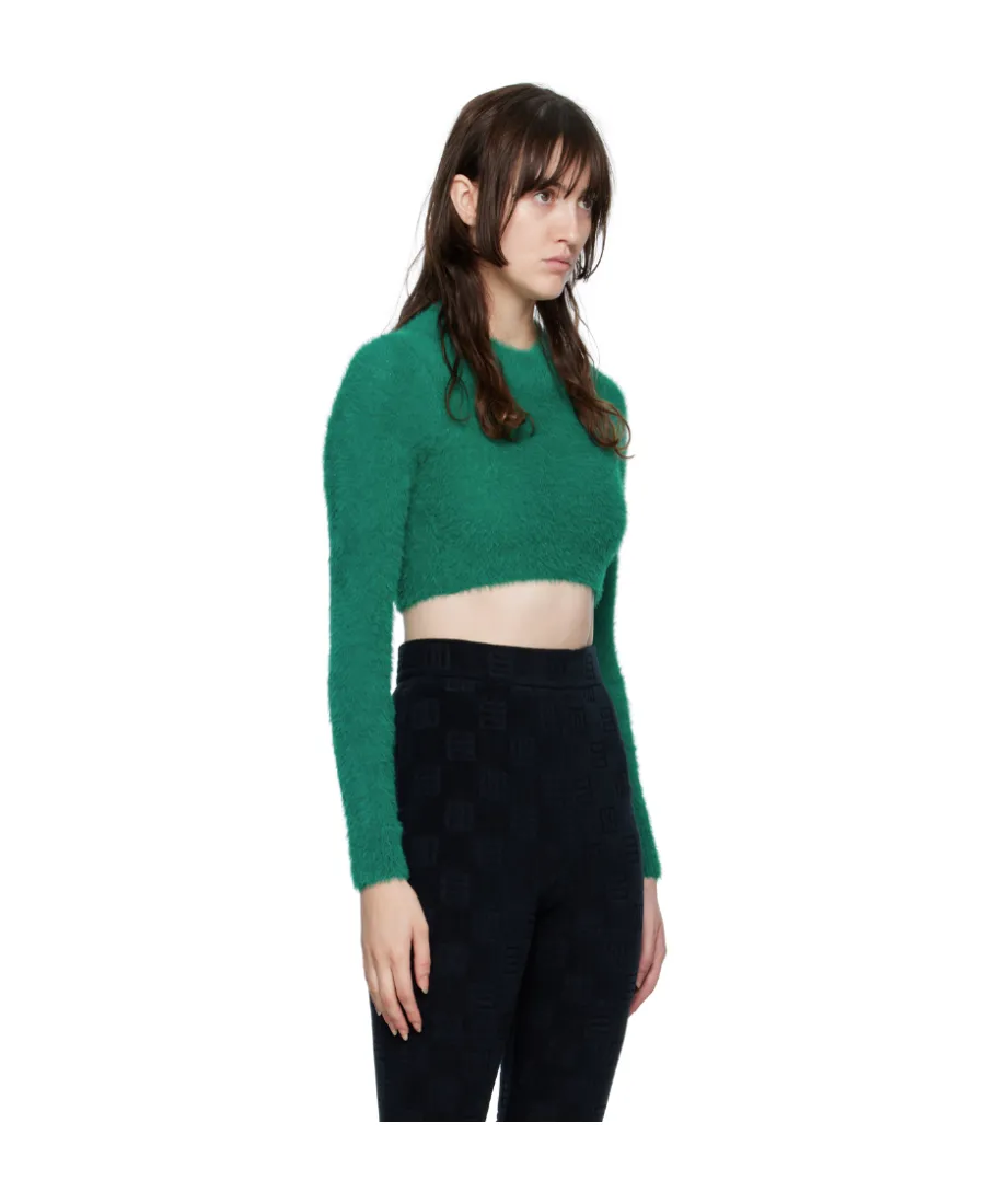 Crop Fur Turtle Neck