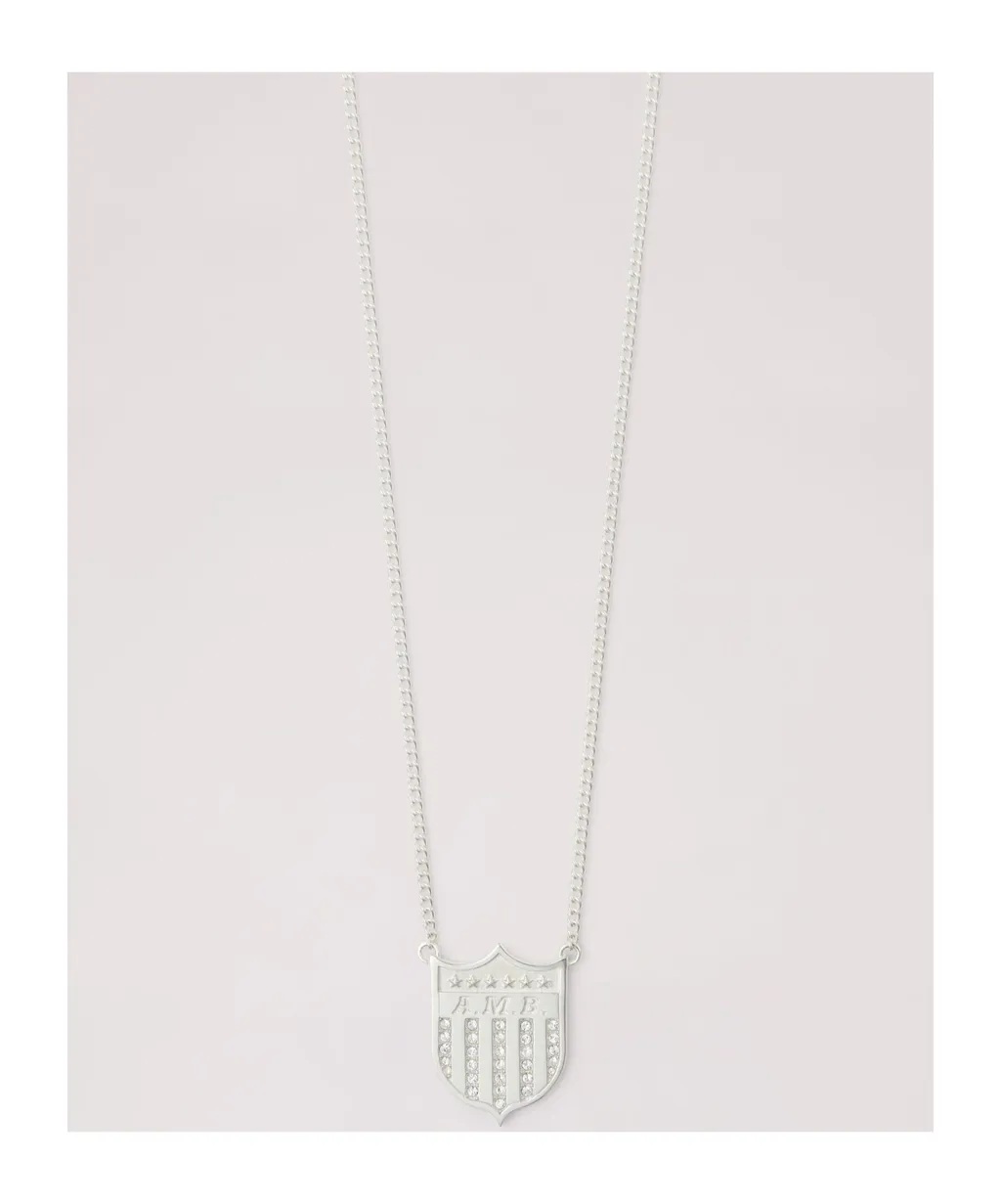 Varsity Shield Embellished Necklace