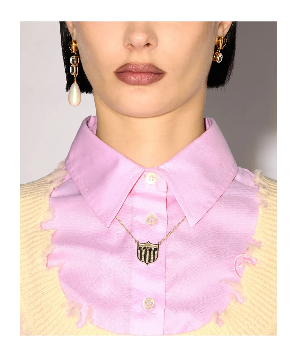 Varsity Shield Embellished Necklace
