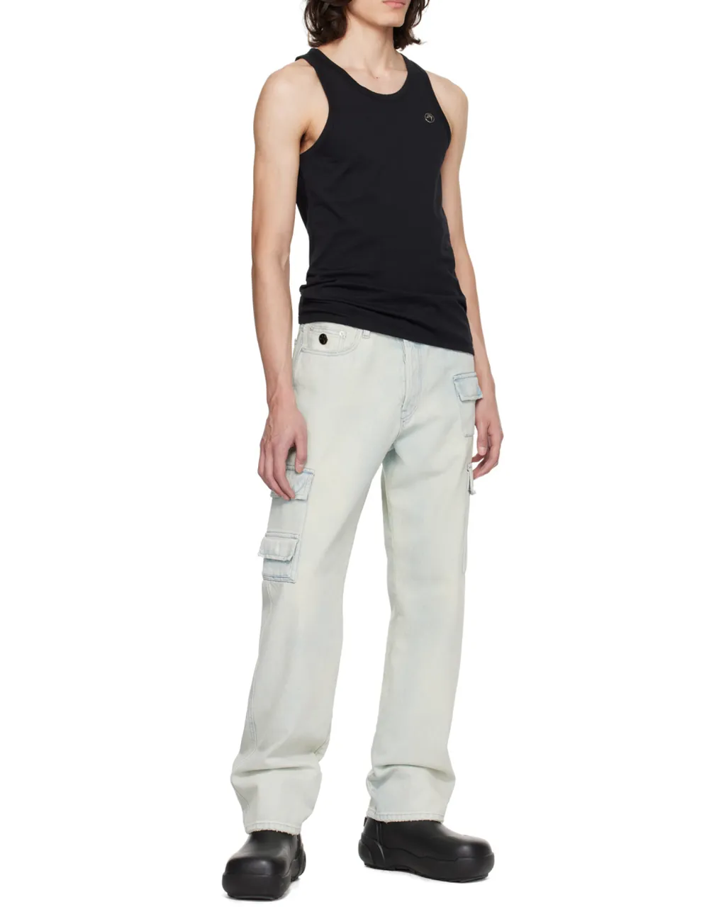 Slim Denim Cargo Jeans