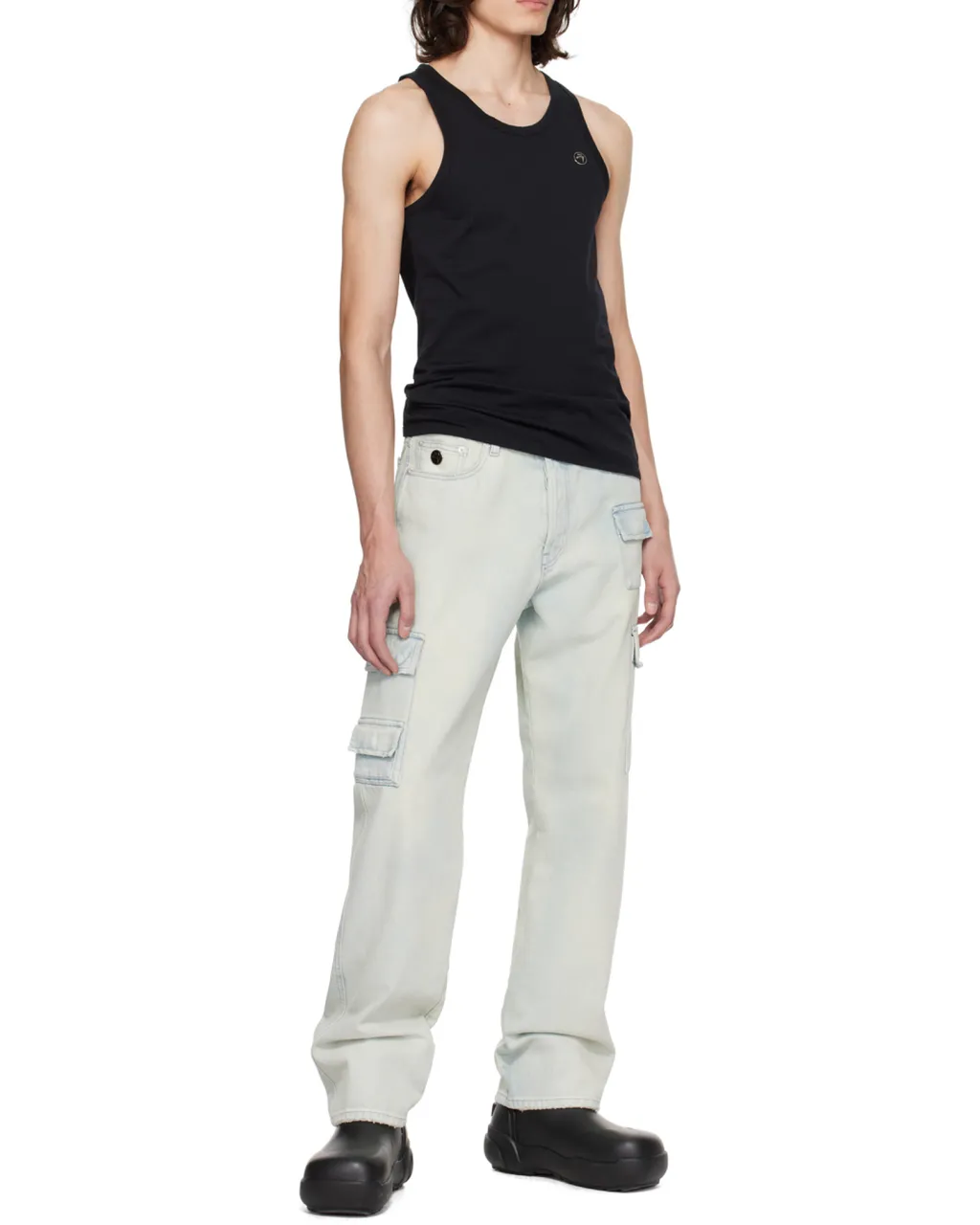Slim Denim Cargo Jeans