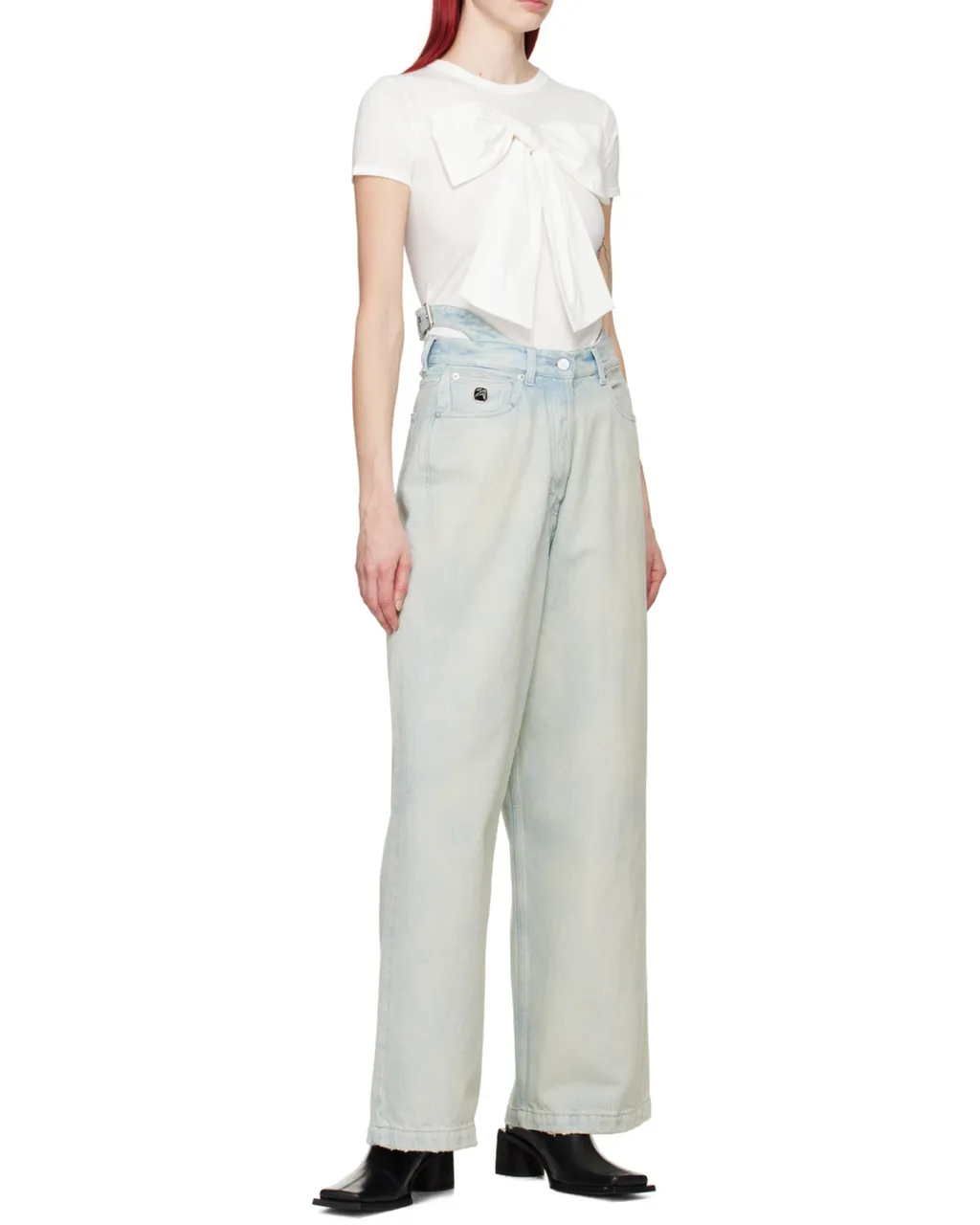 Oversized Bow Cotton T-Shirt