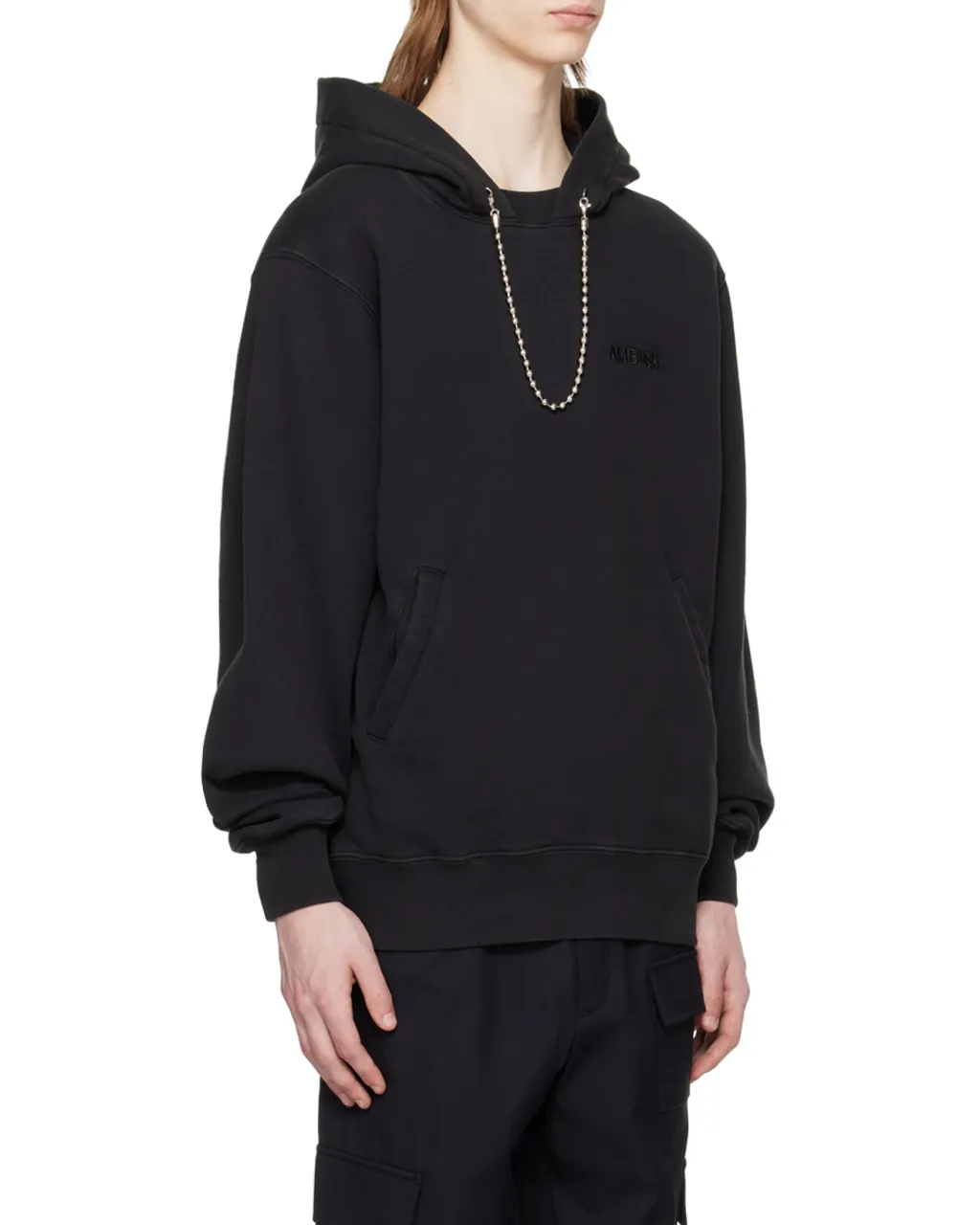 Ballchain-Detail Cotton Hoodie