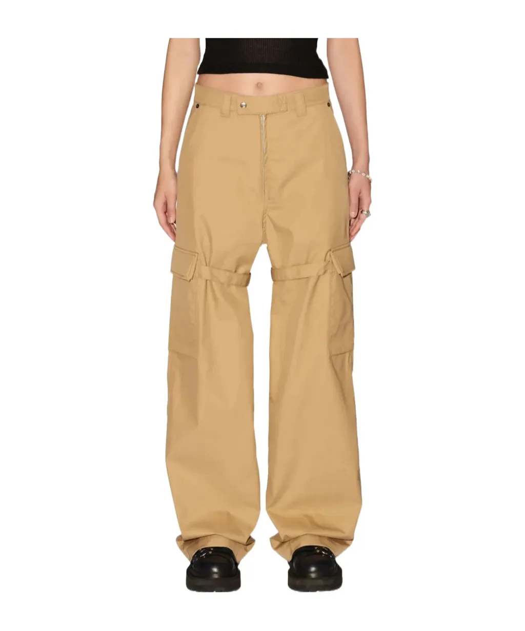 Straight-Leg Cotton Cargo Trousers