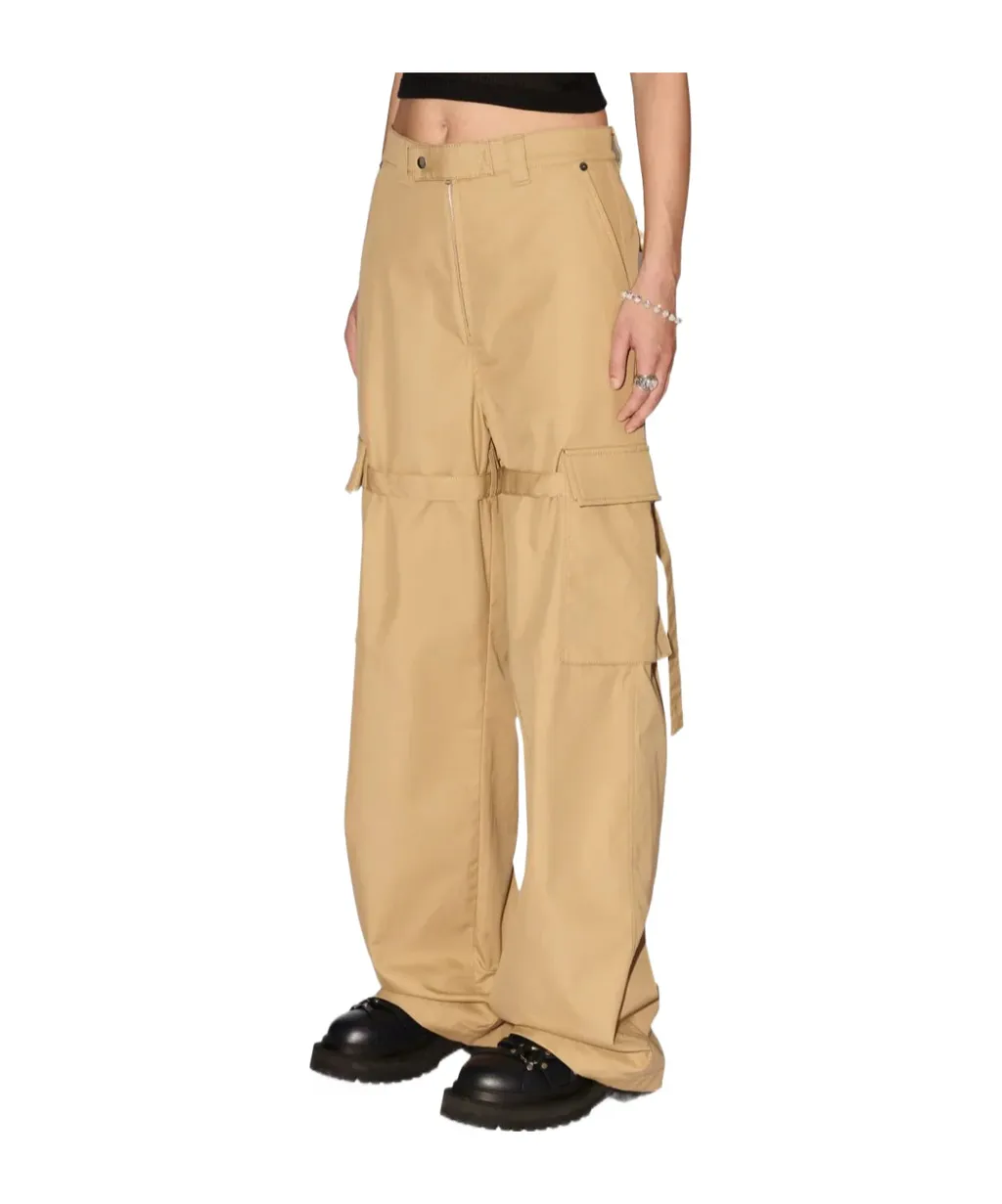 Straight-Leg Cotton Cargo Trousers