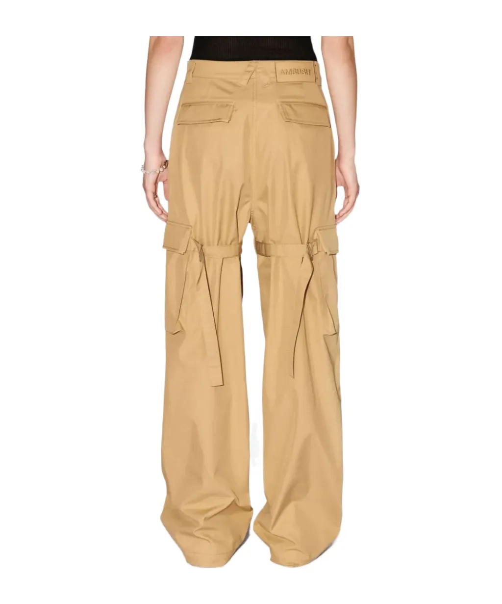 Straight-Leg Cotton Cargo Trousers