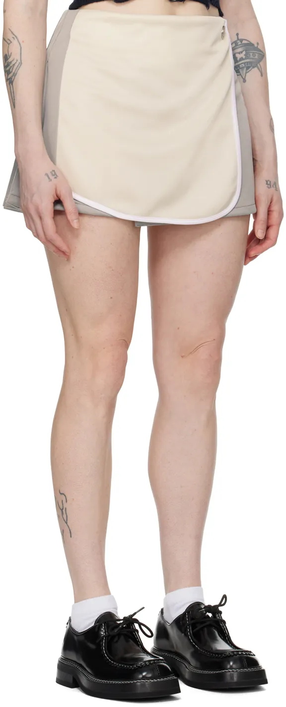 Back Pleat Detailed Mini Track Skirt