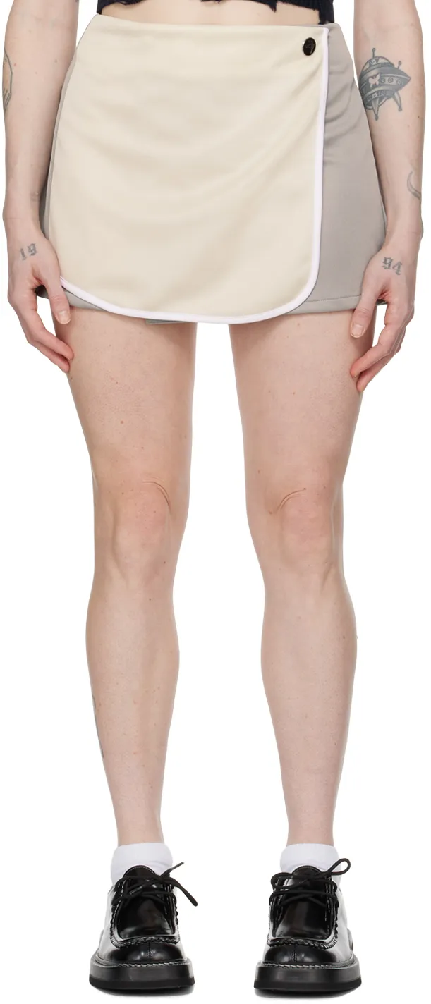 Back Pleat Detailed Mini Track Skirt
