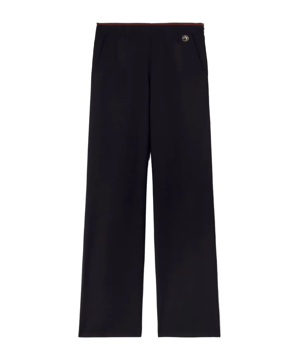 Slim-Cut Logo-Plaque Trousers