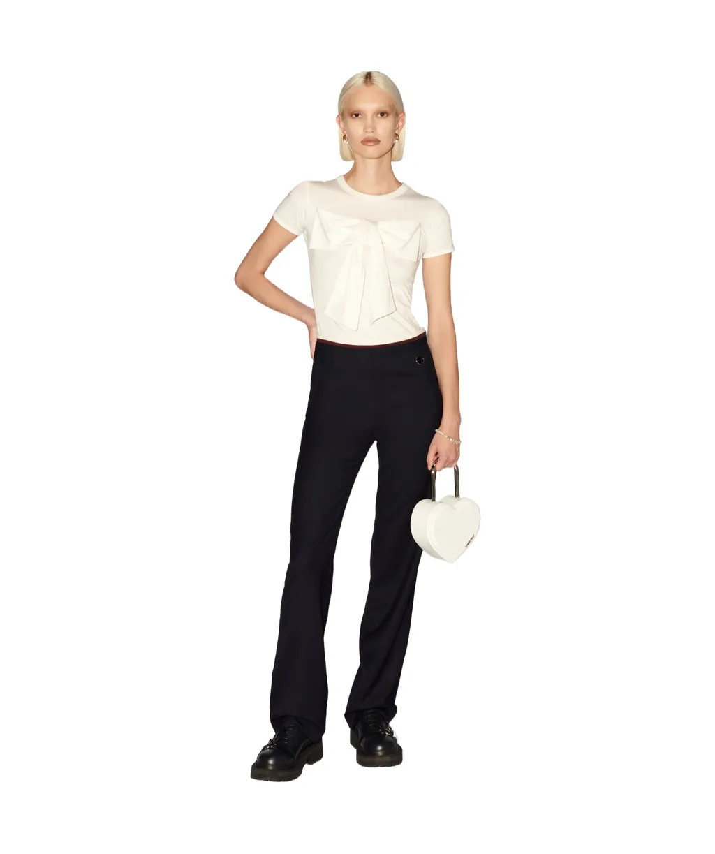 Slim-Cut Logo-Plaque Trousers