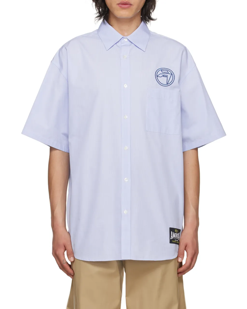 Striped Circle Amblem Shirt