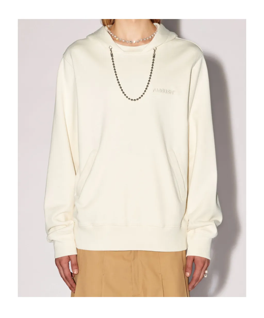 Ballchain Embellished Logo Embroidered Hoodie