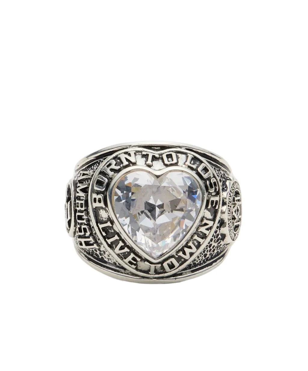 Heart Engraved Signet Ring