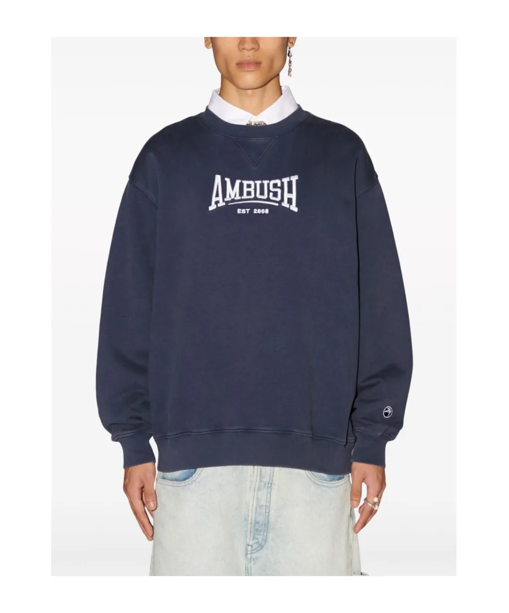 Logo Embroidered Crewneck Sweatshirt