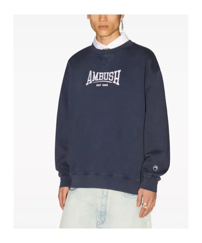 Logo Embroidered Crewneck Sweatshirt