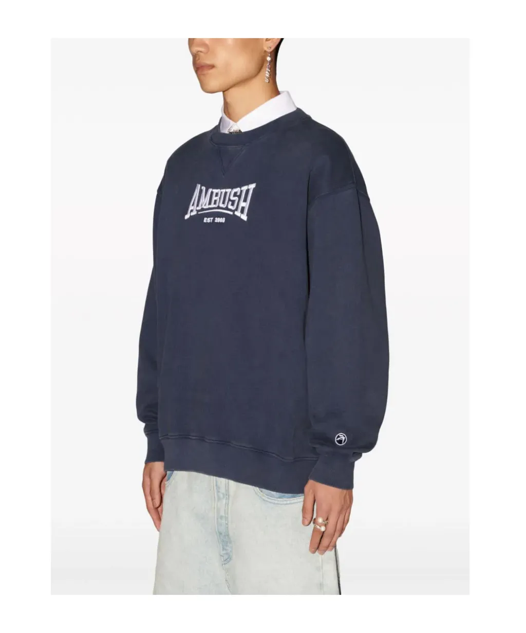 Logo Embroidered Crewneck Sweatshirt