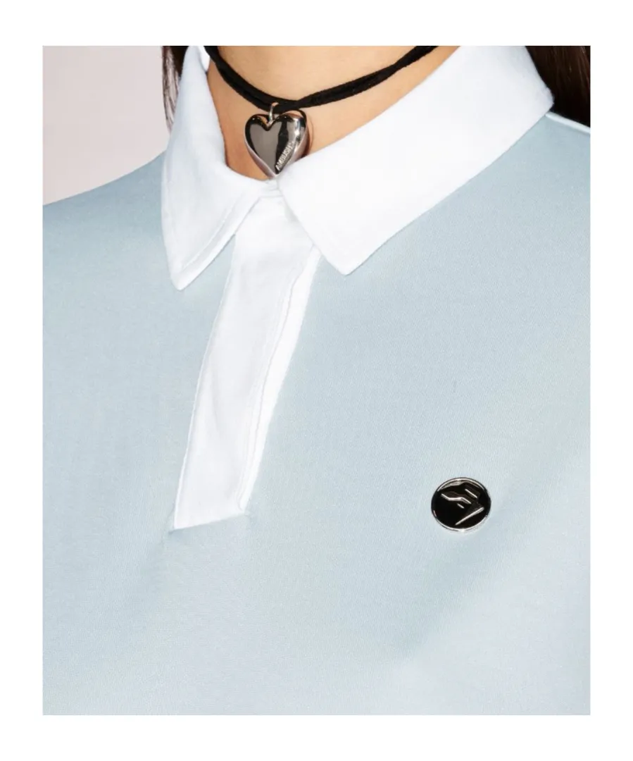 Logo Plaque Long Sleeved Polo Shirt