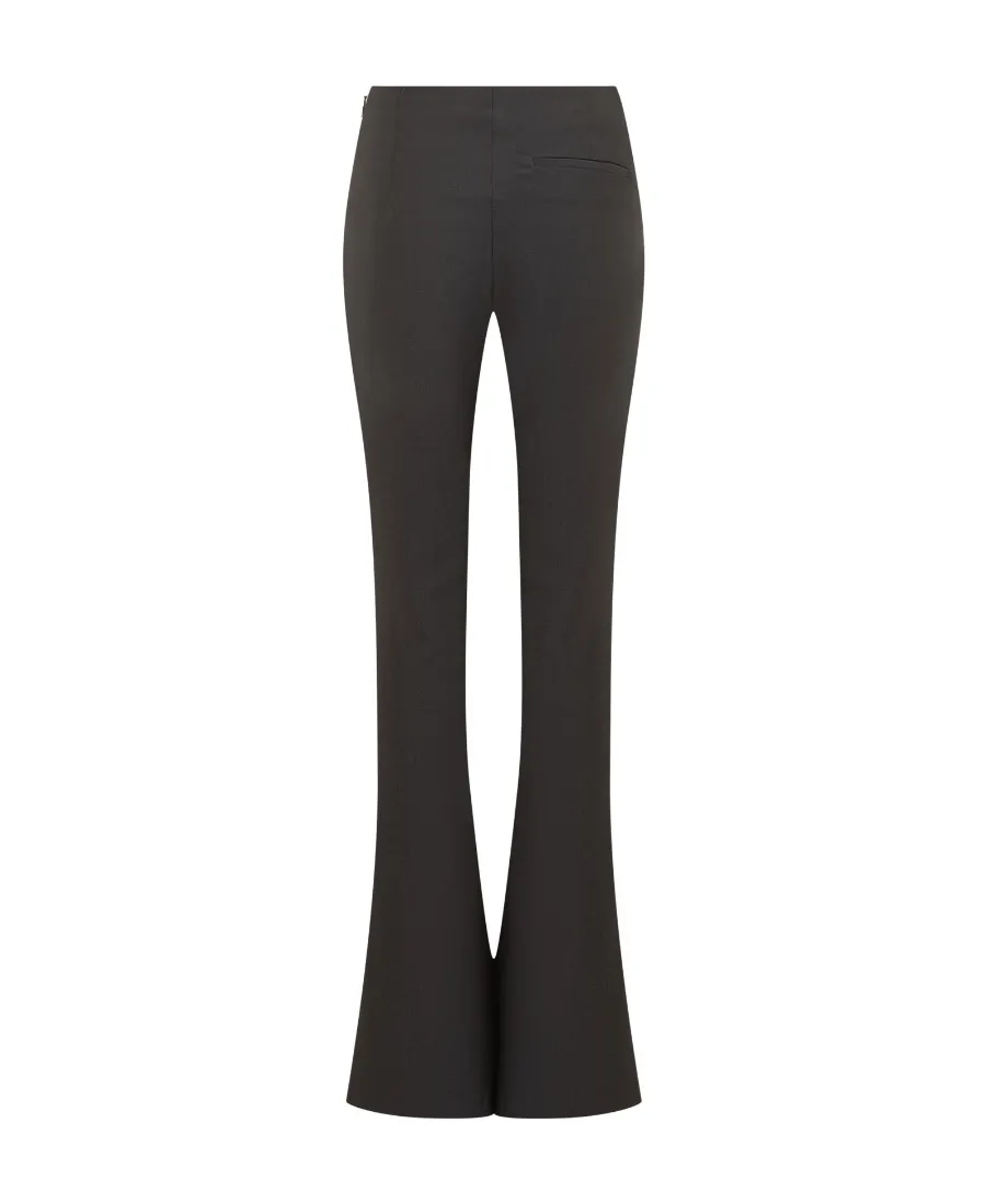 Tailored-Cut Flared Trousers