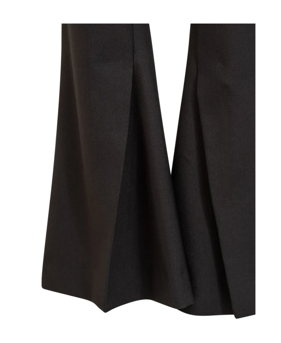 Tailored-Cut Flared Trousers