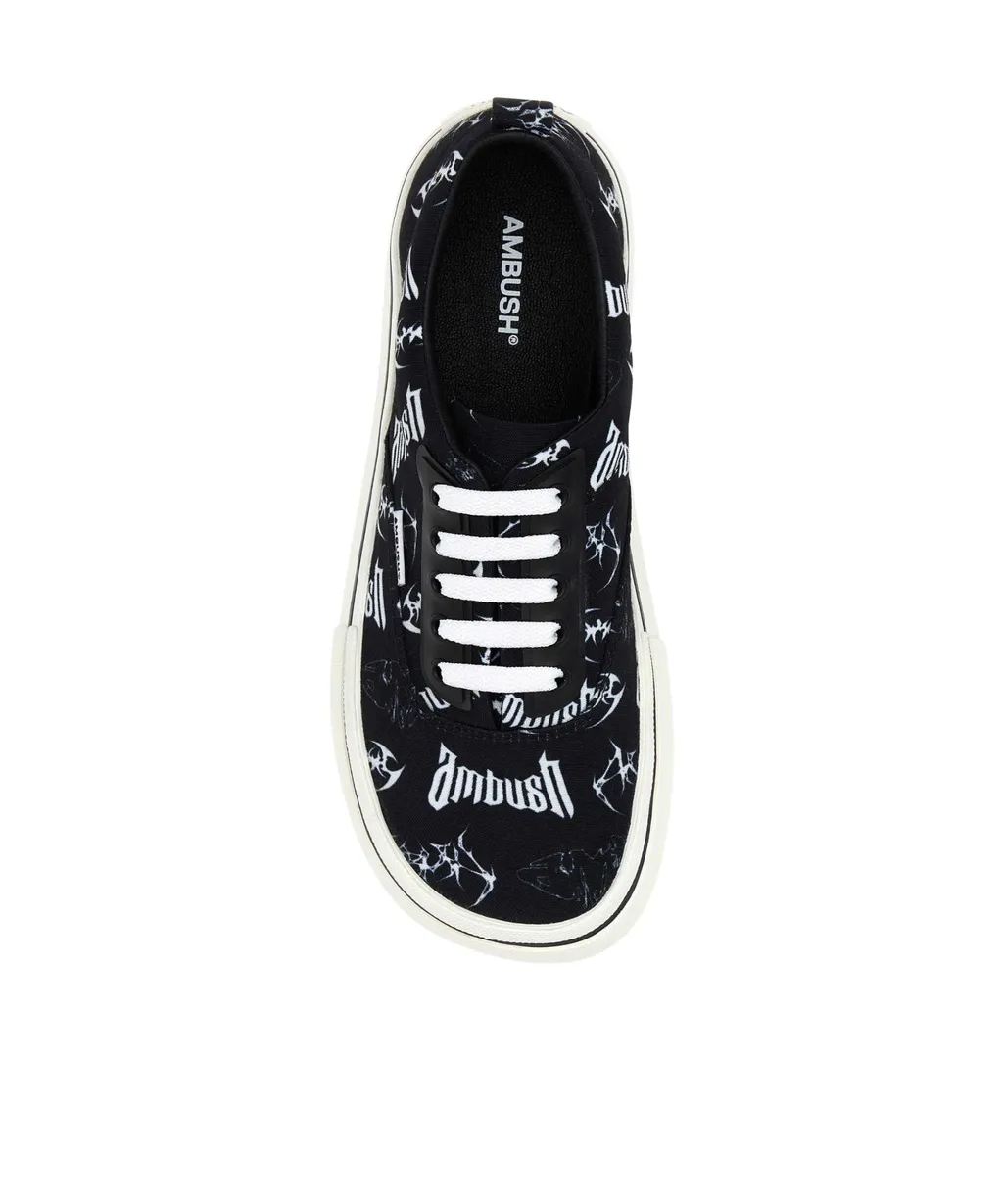 Graphic Printed Lace-Up Sneakers