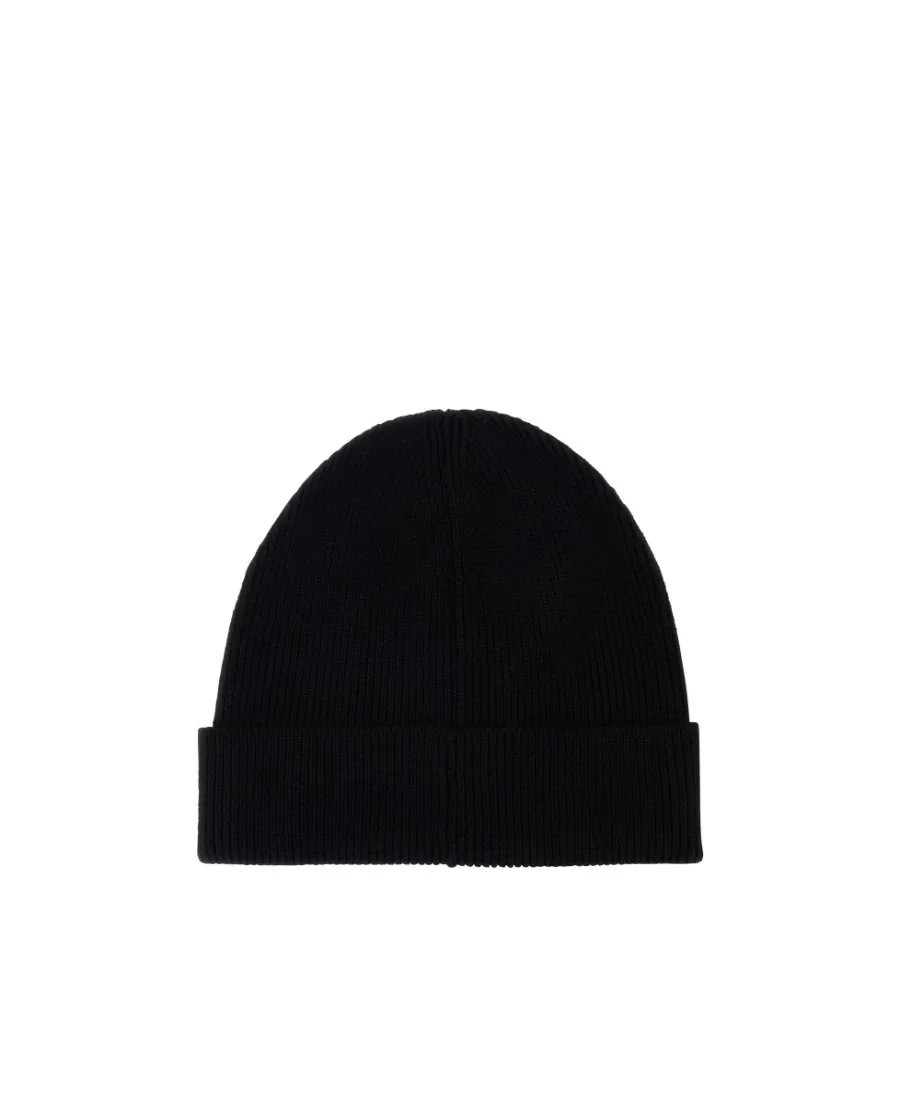 Logo Motif Embroidered Knit Beanie