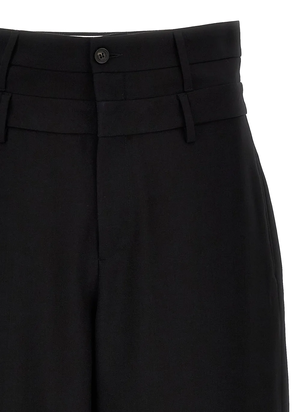 Double Belted Wide-Leg Trousers