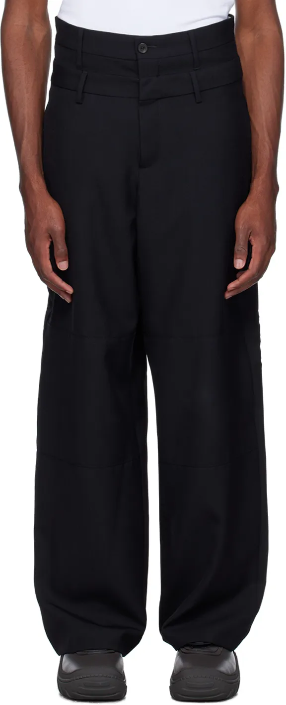 Double Belted Wide-Leg Trousers
