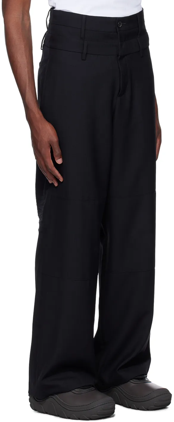 Double Belted Wide-Leg Trousers