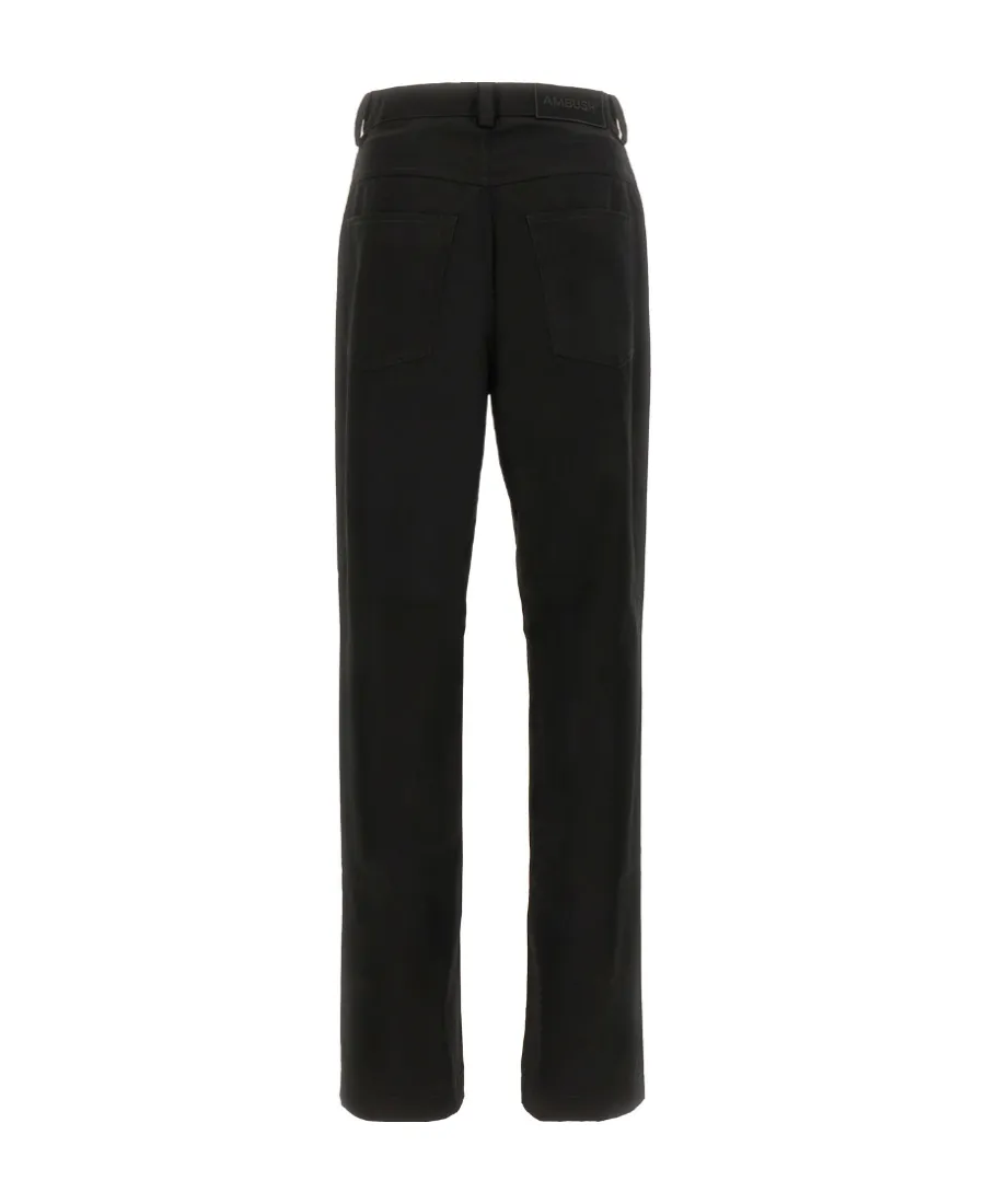 Logo Embroidered Zip Up Trousers