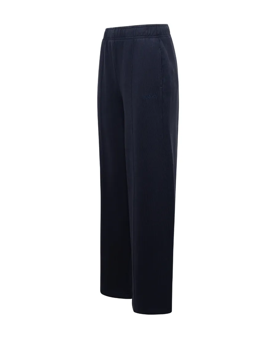 Straight-Leg Elasticated-Waistband Trousers